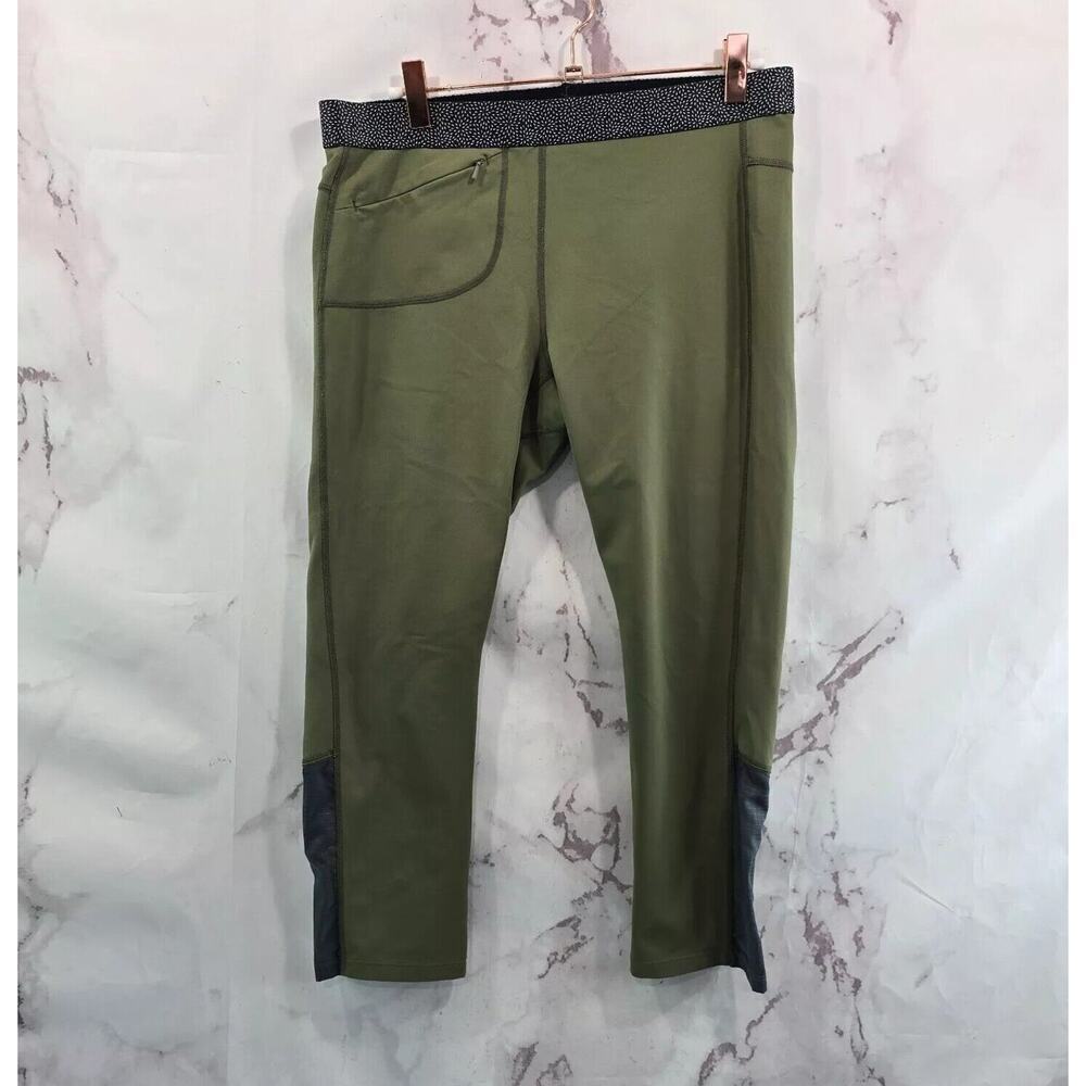 Mountain Hardwear Leggings Womens Medium Green Crop Capri Pocket